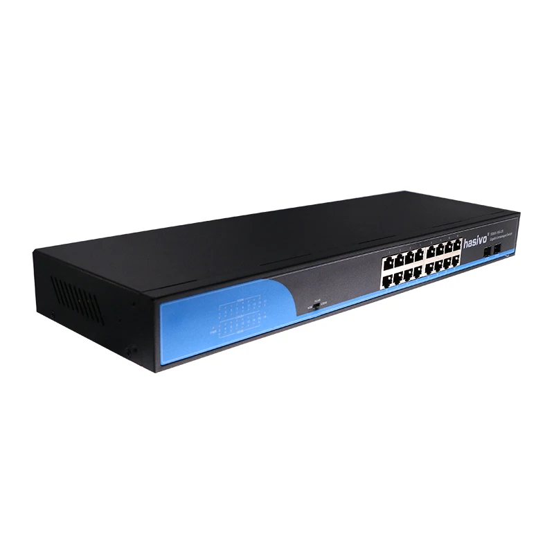 16 Порты и разъёмы RJ45 Gigabit Enthernet коммутатор сетевой коммутатор Ethernet с 2x1000 M SFP Uplink