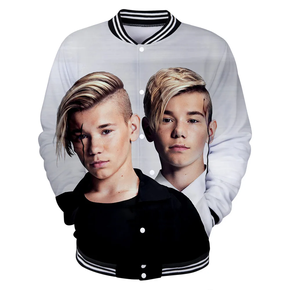 

KPOP Marcus and Martinus 3D Printed Zip-up Baseball Uniform Sudadera Mujer Hip Hop Jacket Brand Sweatshirt Slim Fit Women Hoody