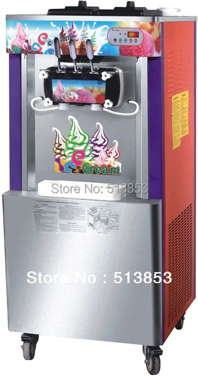 

Free Shipping,New Arrival Discount sales Upright Ice Cream Making Machine Soft ice cream maker Ourput 32~55 liters/H