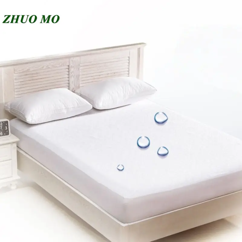 ZHUO MO High quality new white bed cover mattress protector waterproof bed Sheet With Elastic for home bedroom mattress cover