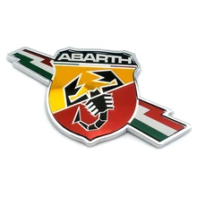 Autocollant d'emblème de garde-boue en métal chromé 3D, 2 pièces/lot, 11.5x5.8mm, Badge pour FIAT 124 125 125 500 OT2000 coupé