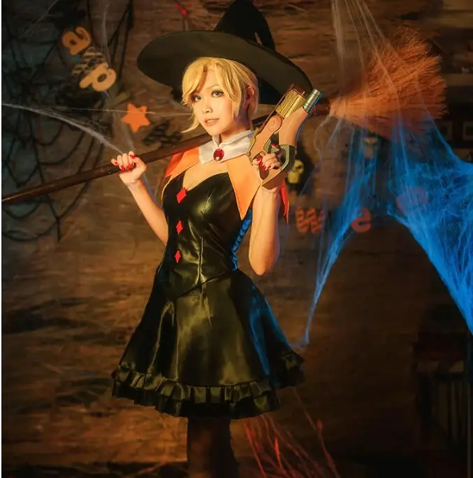 OW Halloween costume halloween skin Mercy cos dress Angle costume made