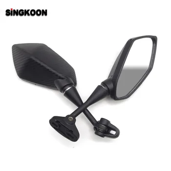 

Universal Sport Motorcycle Rearview Mirrors Black Scooter Moto Side Mirrors FOR Kawasaki Ninja 300 250 Ninja H2R ZX-6R ZX-14R