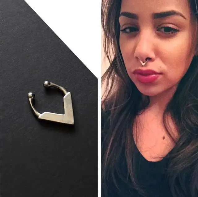 Buy 1pcs hot sale cute silver septum jewelry faux