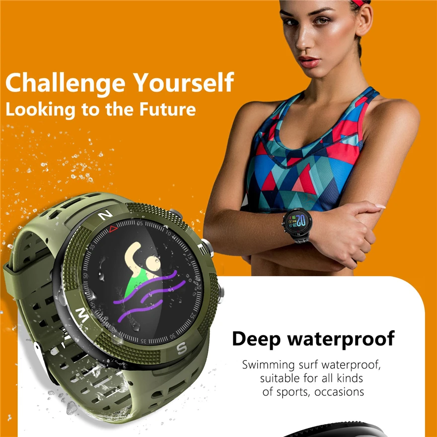 NO. 1 F18 Smartwatch Sport Bluetooth 4,2 IP68 Wasserdichte Call Nachricht Erinnerung Schrittzähler Schlaf Überwachung GPS Smart Uhr