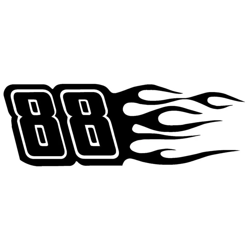 15X5CM 88 Vinyl Decal BlackSilver Motorcycle Car Sticker Originality Car-styling BlackSilverLaser (4)