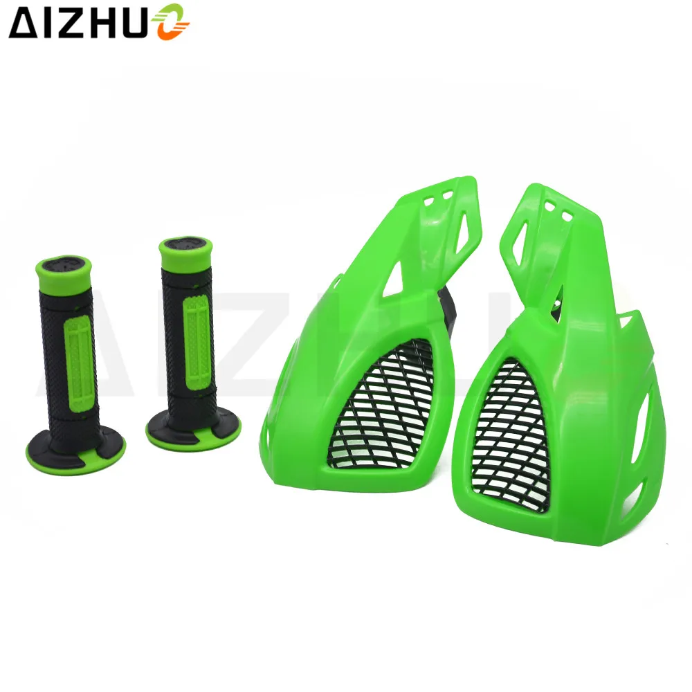 For Kawasaki Z750 Z-750 Z800 Z 800 Z900 Z 900 Z1000 Motorcycle Motor Plastic Green Handguard Hand Guard & Handlegrips Hand Grips