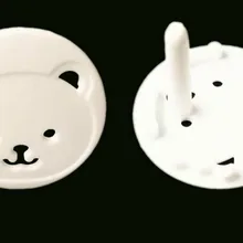 4 шт. в партии, детская детский мультяшный медведь двухфазный безопасность товара Электрическая безопасность Евро Американский стандарт Защитная крышка Кепки Dia.4cm