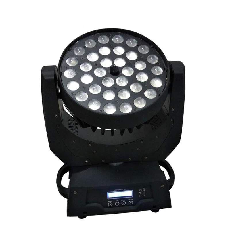 1 шт. Lyre moving head light 36*18 Вт RGBWAUV 6 в Zoom Led Moving Head Light Beam регулируемый угол 15-60 градусов |