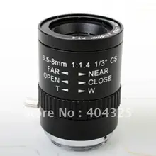 1/3″ CS F1.4 manual Lris 3.5-8MM CCTV CCD Lens for color , B/W Camera auto iris lens