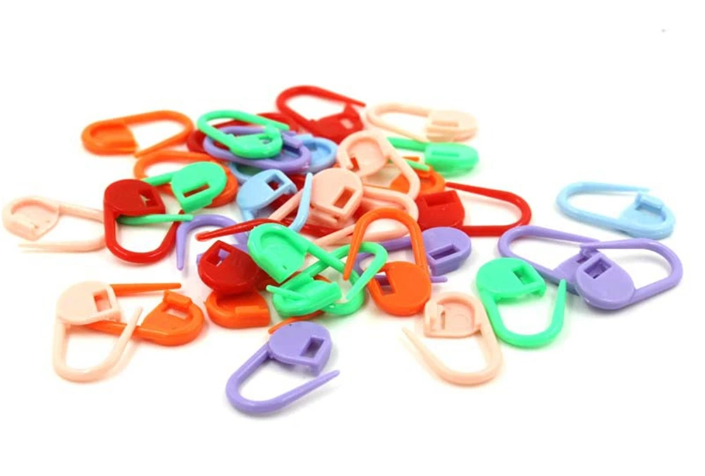 

100 pcs 23 mm Plastic Knitting Crochet Locking Stitch Markers Crochet Latch Knitting Tools Needle Clip Hook Sewing Tool