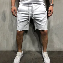 Новые весенние и летние мужские повседневные шорты модные Молодежные удобные, однотонного цвета мужские брюки