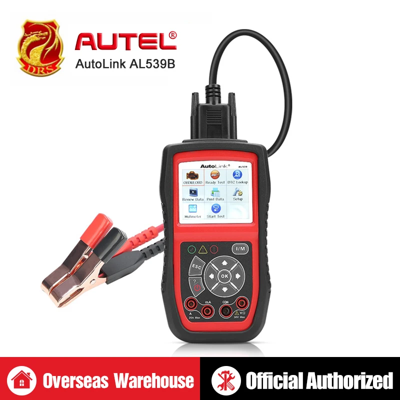 Новые Autel AutoLink AL539B OBDII читальный инструмент кодов и электрические Тесты инструмент AL539B Авто сканер Печать данные через ПК Бесплатное онлайн-обновление