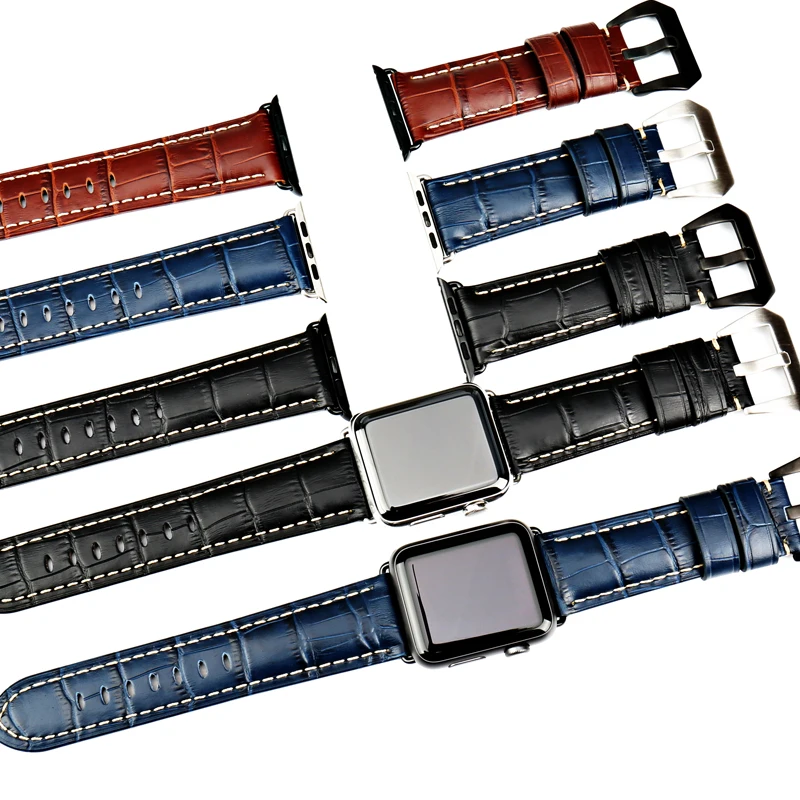 Сменный ремешок MAIKES из натуральной кожи для Apple Watch Band 44 мм 40 42 38 Series 4 3 2 1 все модели