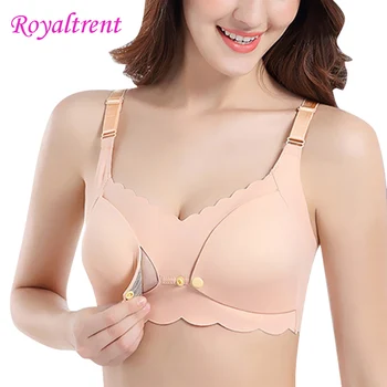 

Woman Nursing Breastless Nursing Nylon Nursing Lace Bra Maternity Postnatal Prenatal Pregnancy Frameless Practical Bra