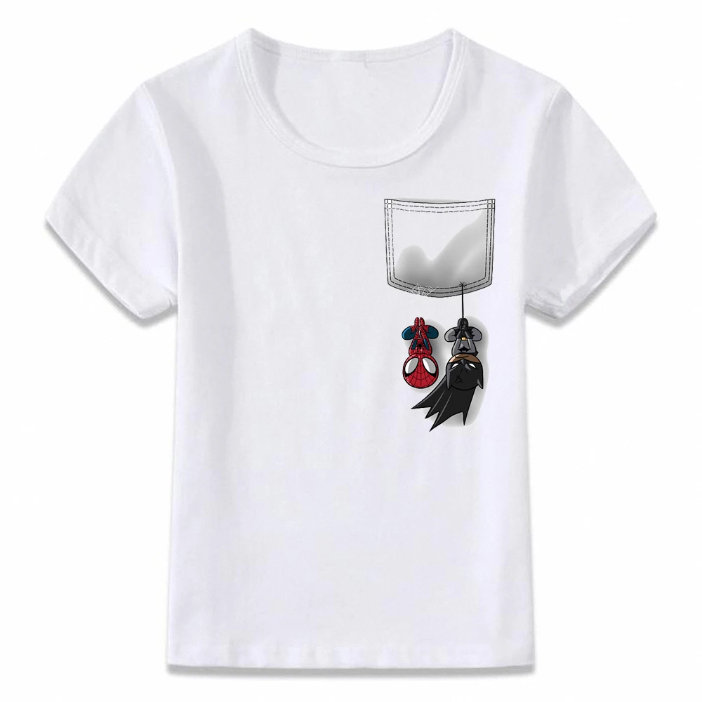 Kids Clothes T Shirt Pocket Spiderman And Batman T Shirt For - pocket roblox t shirts