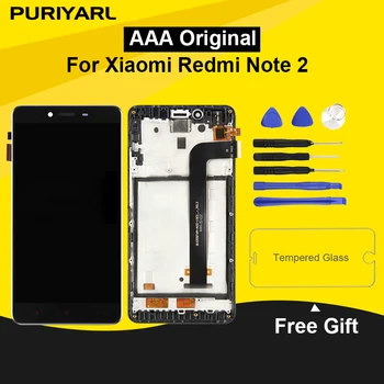 

AAA 5.5 " LCD For XIAOMI Redmi Note 2 Display Touch Screen Digitizer Assembly Replacement NO Dead Pixels For Redmi Note 2 LCD