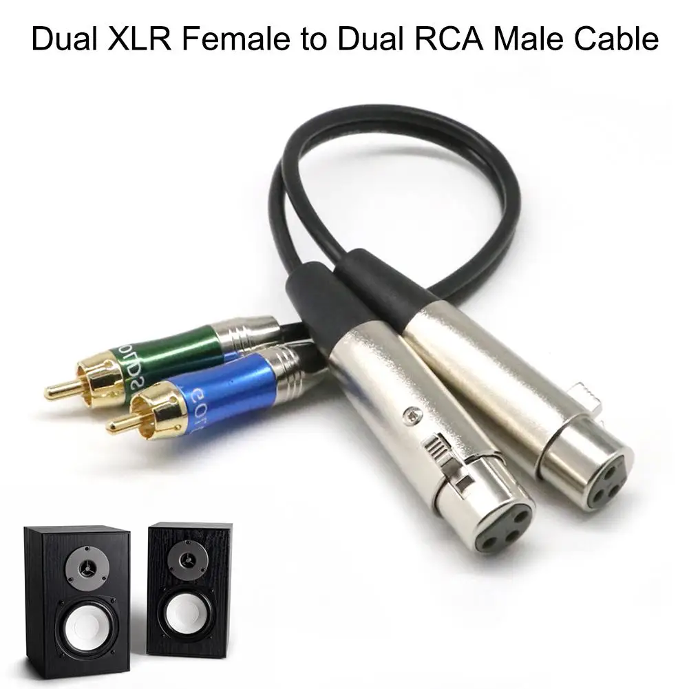 

3FT Double XLR Female To Double RCA Male Connector Cable For Stereo Sound HiFi Audio Cord Wire