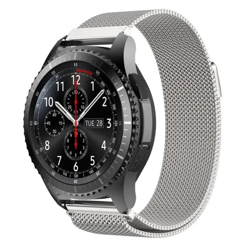 KINGBEIKE Milanese WatchBands For Samsung Galaxy Gear S2 S3 Classic Frontier R760/765/770 Metal Smart Watch Strap 20mm 22mm