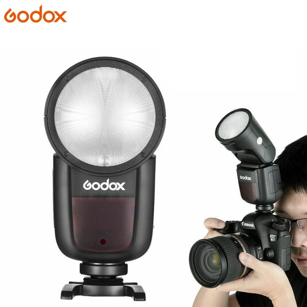 Godox V1 флэш-V1C V1N V1S V1F V1O ttl 1/8000s HSS Литиевая Батарея Вспышка Speedlite для цифровой зеркальной камеры Canon Nikon sony Fuji Olympus