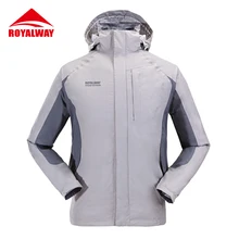 Royalway Кемпинг Пеший Туризм Для мужчин ветровка Куртки ветрозащитный Водонепроницаемый Куртки с капюшоном Новинка года серый черный, красный коричневый# RON3092BS