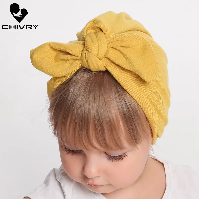 

Chivry Toddler Infant Baby Kids Turban Knot Rabbit Ears Hat Soft Head Wrap Newborn Baby Boys Girls Headband Hair Accessories