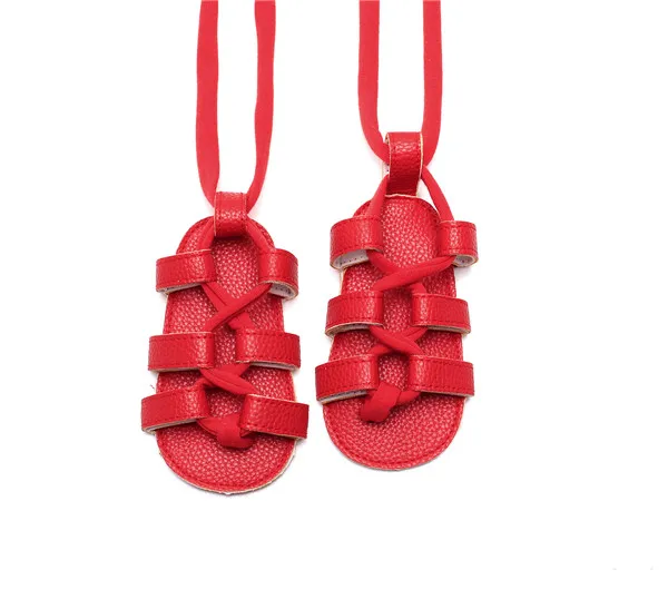HONGTEYA/ г. летняя модная поддерживающая Обувь На Шнуровке Для маленьких девочек, сандалии мягкая обувь с бахромой обувь для маленьких девочек - Цвет: red