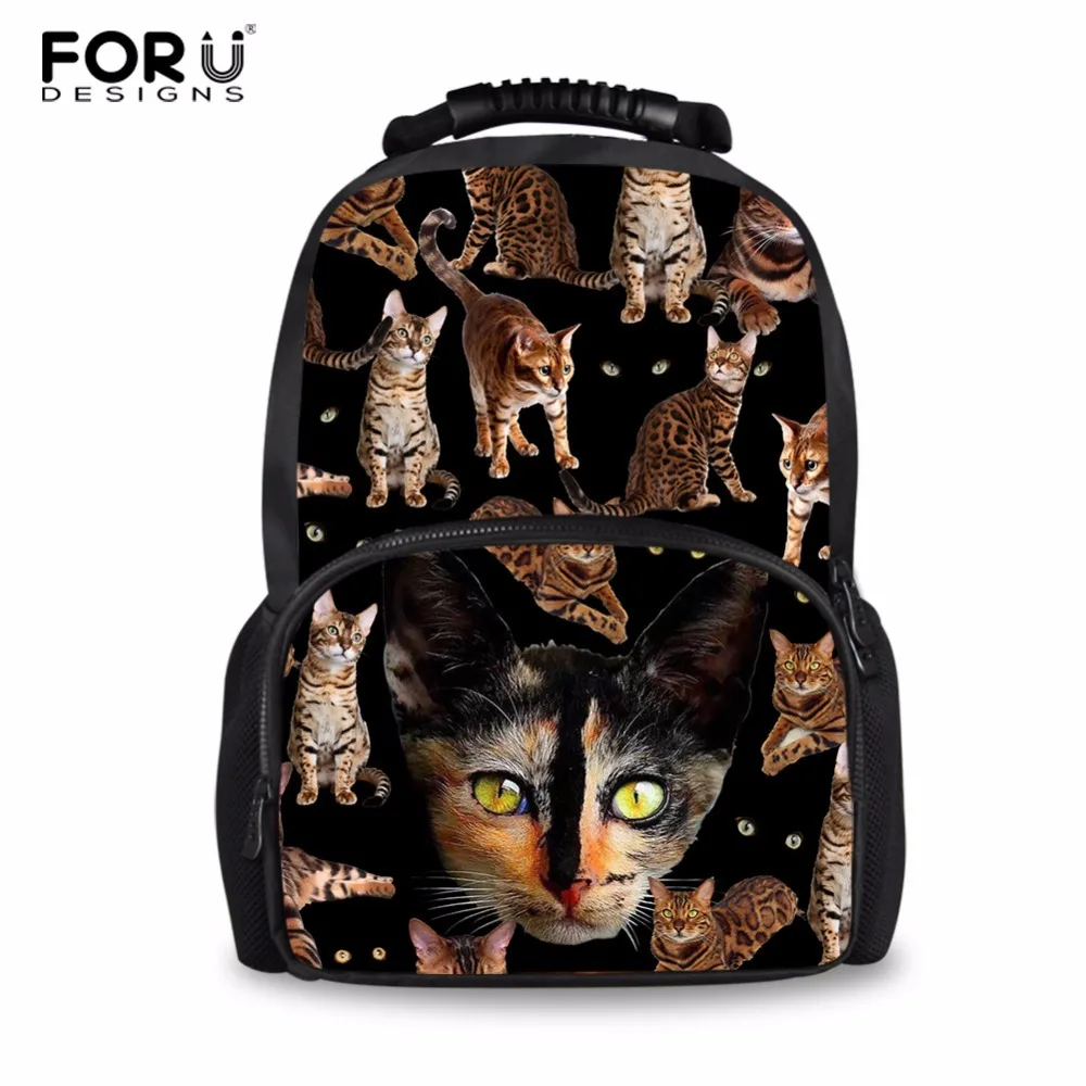 FORUDESIGNS 3D Cat Printing Backpacks for Teenager Girls Cute Animal ...