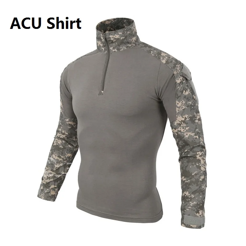 ACU/CP/черный камуфляж лягушка Одежда для CS тактическая боевая униформа Спорт на открытом воздухе Военная охота костюм рубашка брюки - Цвет: ACU Shirt