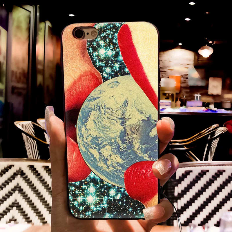 MaiYaCa Trippy Art эстетический Космос астронавт Чехлы для iPhone 7 черные чехлы для iPhone 8 7 6S Plus X 5s SE XR XS MAX Fundas Capa - Цвет: A15