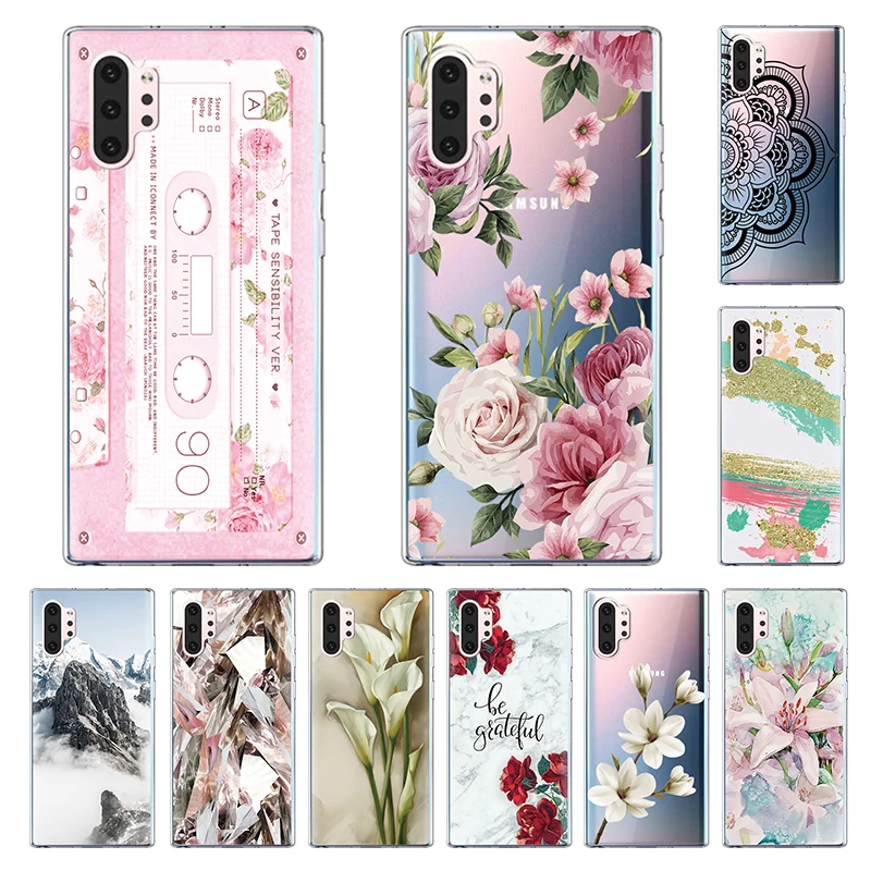 

Silicone Case For Samsung Galaxy Note 10 Pro Case note10 Geometric Flower TPU Cover Fundas Coque For Samsung Galaxy Note 10 Pro