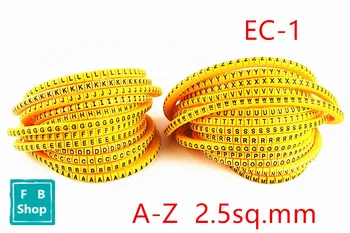 

650pcs/lot（Each 25pcs） cable marker EC-1 2.5sq.mm A-Z ABCDEFGHIJKLMNOPQRSTUVWXYZ 26 different letter mark cable