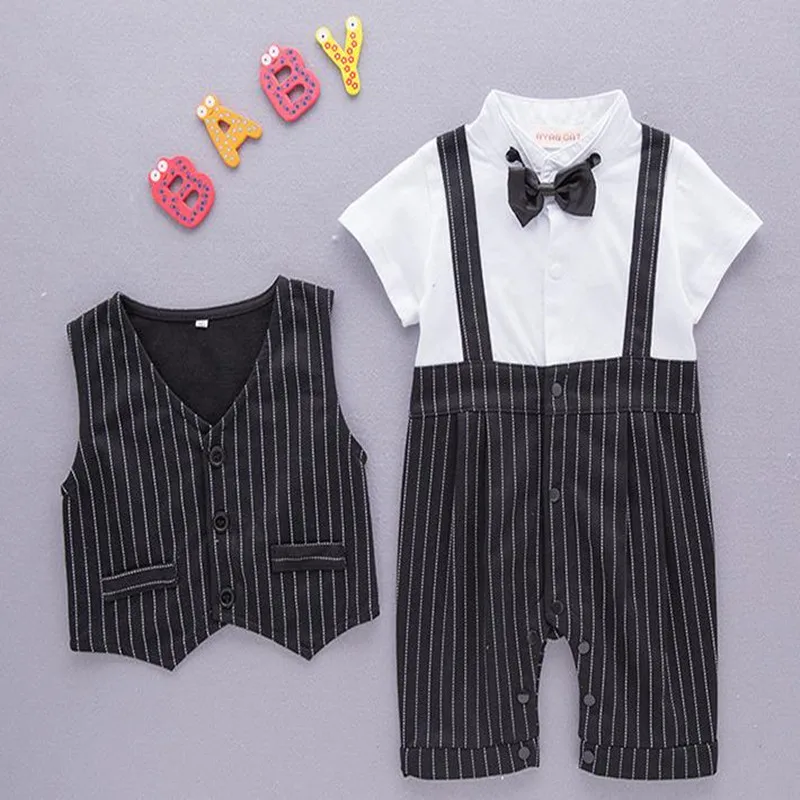 

New Style Children's Clothing Suits Baby Boys Gentleman Clothes Kids Clothes Rompers Cotton Boys Clothing Sets Retail