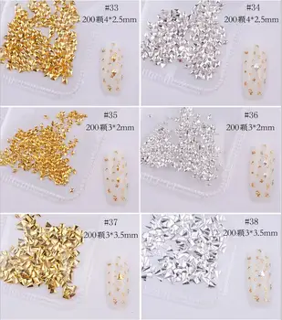

500/200pcs Nail Art Metal Rivets Studs 3D Diy Hollow Nail Art Studs (C12-C67) star moon thin dull polish rivets stickers ,JTY474
