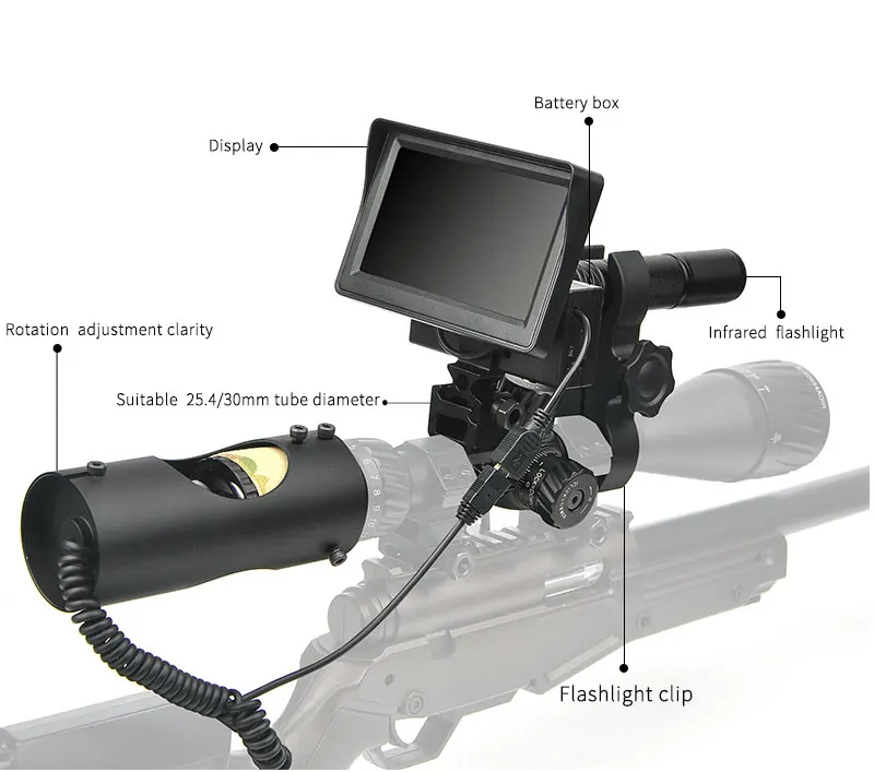 Тактический Цифровой инфракрасный прицел ночного видения с автоматической камерой тактическая цифровая инфракрасная Ночная камера Ночная охота