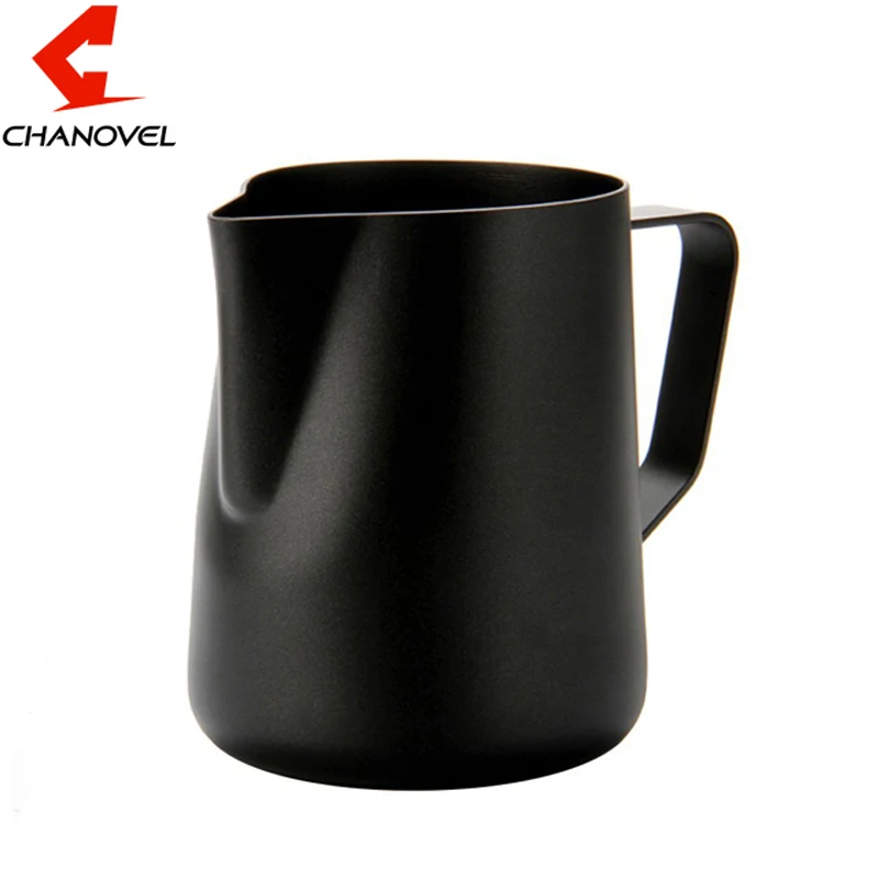 

CHANOVEL 350ML/600ML 304 Stainless Steel Coffee Pitcher Milk Frothing Pitcher Pull Flower Cup Cappuccino Latte Art Milk Mugs
