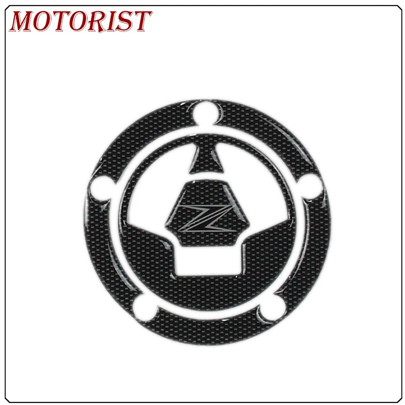 MOTORIST 3D carbon fiber Sticker Decal Emblem Protection Tank Pad Cas Cap For Kawasaki Z1000 KAWASAKI Z1000 Z 1000 detachable - Цвет: 2