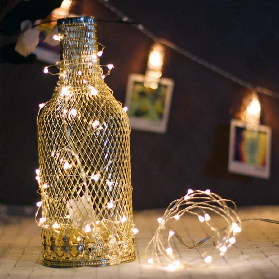 

DC LED String Lights 5m 10m 12m 15m 20m Copper Wire Waterproof Led Holiday Lamp Beads Wedding Christmas New Year Garden Decor