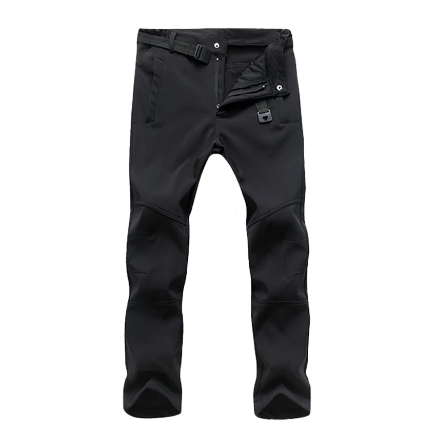 JACKSANQI pantalones de los hombres de Invierno Polar de lana gruesa impermeable al aire libre senderismo Camping senderismo esquí Hombre Deporte Pantalones de deporte de RA095