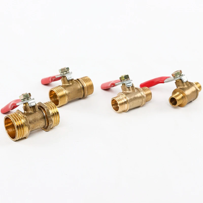 

1/8" 1/4" 3/8" 1/2" BSP Male Thread Two Way Brass Pneumatic Shut Off Ball Valve Pipe Fitting Connector Coupler Adapter