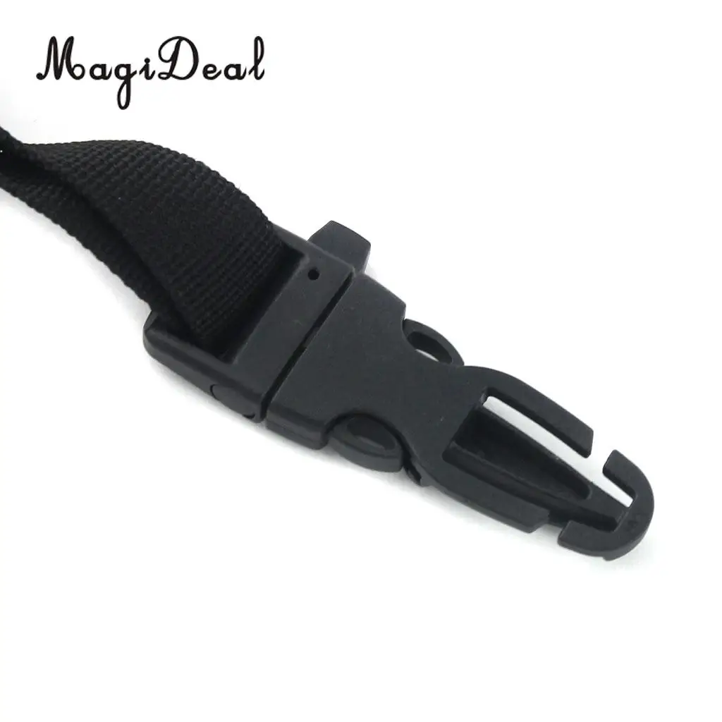 MagiDeal Adjustable Backpack Webbing Chest Strap with Whistle Buckle Black for Climbing Hiking Kayaking Canoeing Boating Acces
