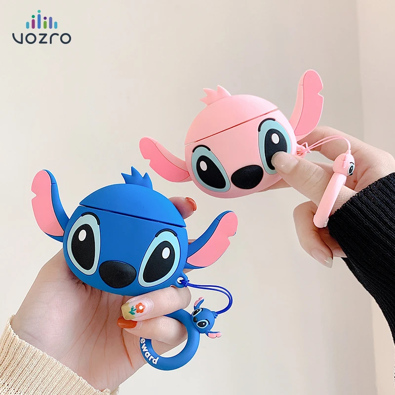 

VOZRO Cartoon Wireless Bluetooth Earphone Case For Apple AirPods Silicone Headphones Cases For Airpods 2 Protective Cover