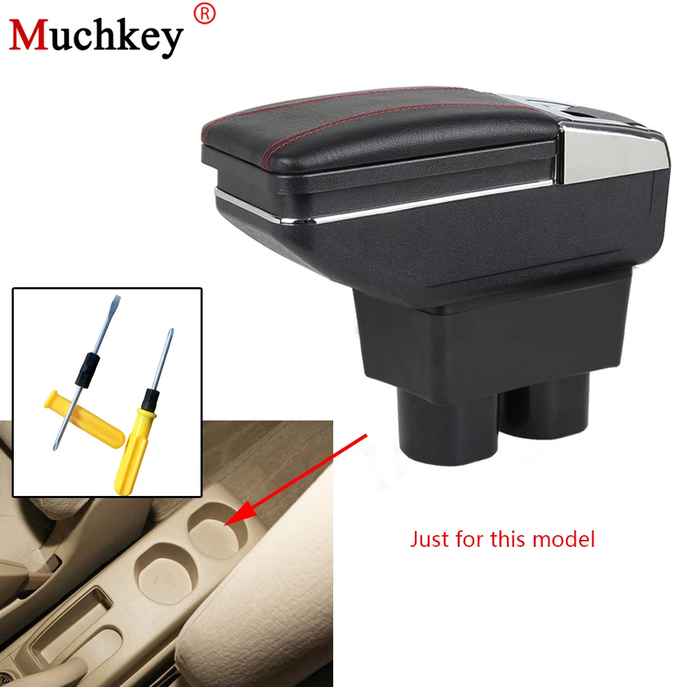 

Armrest box For Nissan Tiida 2005-2014 central Console Arm Store content box cup holder ashtray PU Leather Car Accessories parts