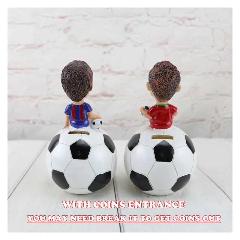 Милый резиновый ящик для денег футболист C.Ronaldo/MESSI Футбольная копилка фигурка