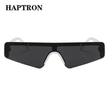 HAPTRON moda medio-Marco rectángulo cuadrado gafas de sol mujeres hombres marca de lujo Retro hip hop hippie gafas de sol de conducción oculos