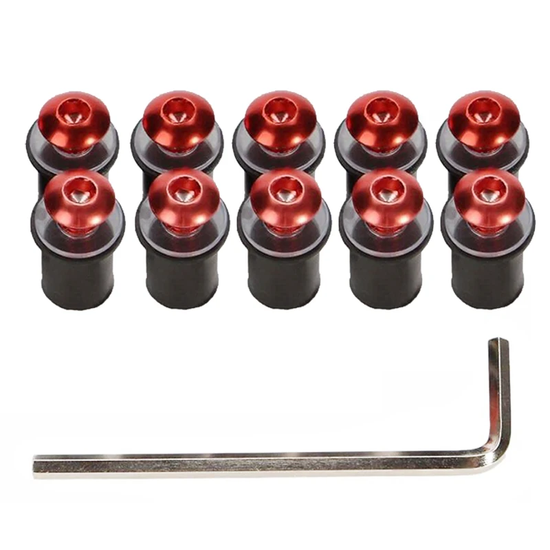 Buy 10pcs 5mm Universal Motorcycle Fairing Body Bolts
