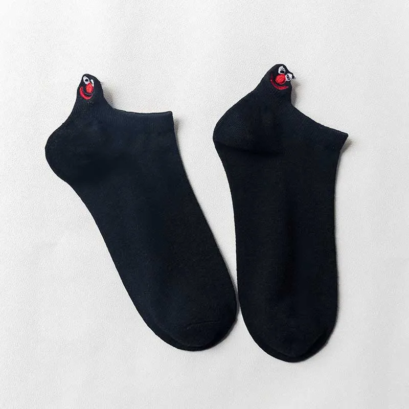 

New Leisure Shallow Mouth Solid Color Small Ears Short Sock Anime Breathable Comfortable Women Chaussettes Sock