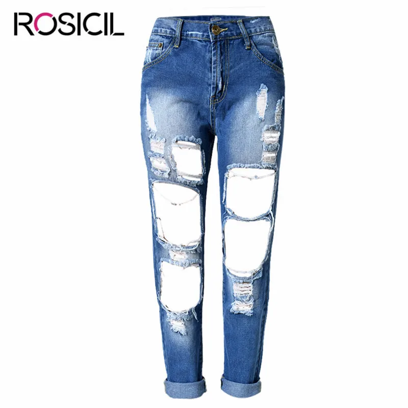 XXS 2XL Spring Summer New Fashion Jeans Women Ankle Length Straight Mid Waist Jeans Lady Ripped