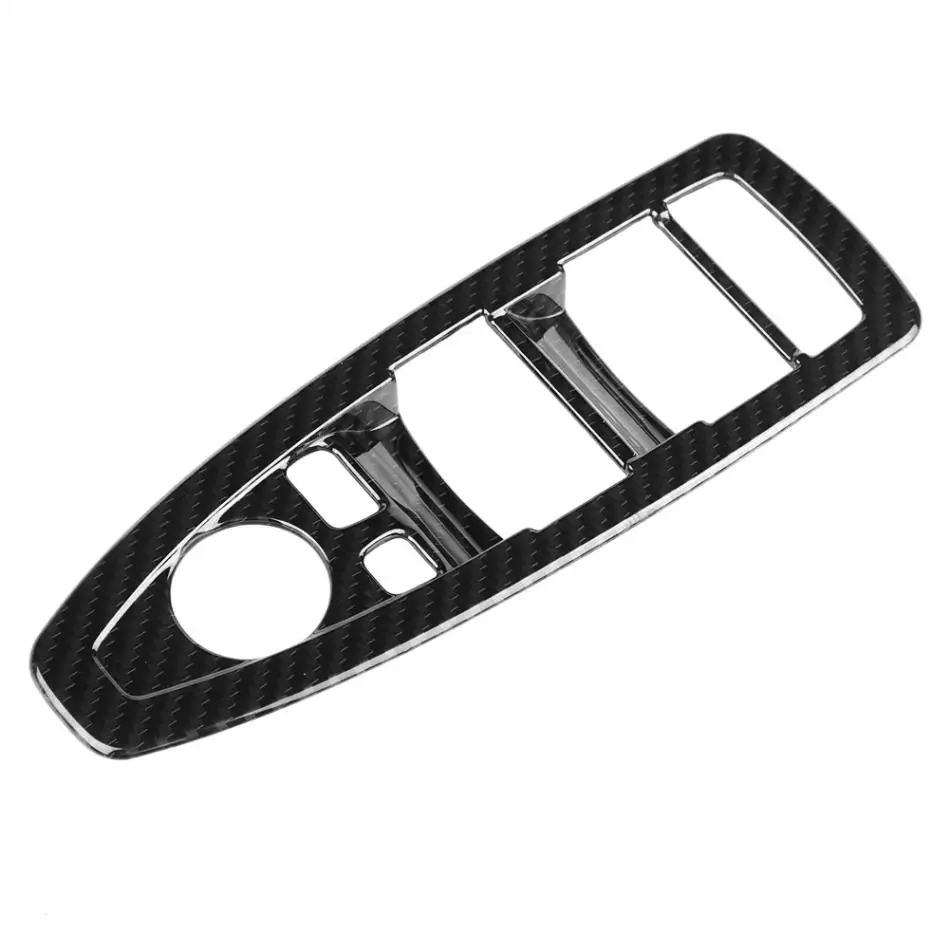 4 шт. углеродное волокно стиль автомобиля электрический стеклоподъемник переключатель Панель рамка отделка для BMW X1 автомобильные аксессуары