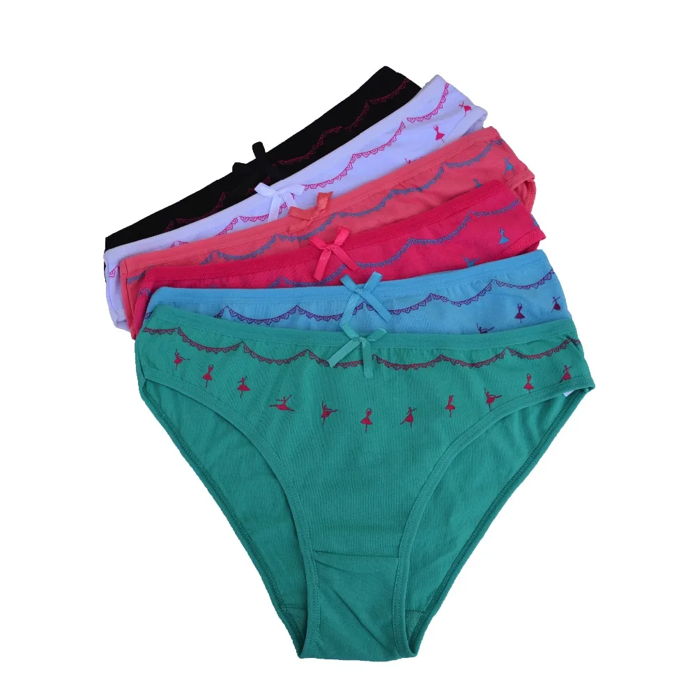 

FUNCILAC Sexy Underwear Women Panties Ballet Dancer Bowknot Breathable Cotton Briefs Calcinha Cute Lingerie For Women (5pcs/lot)